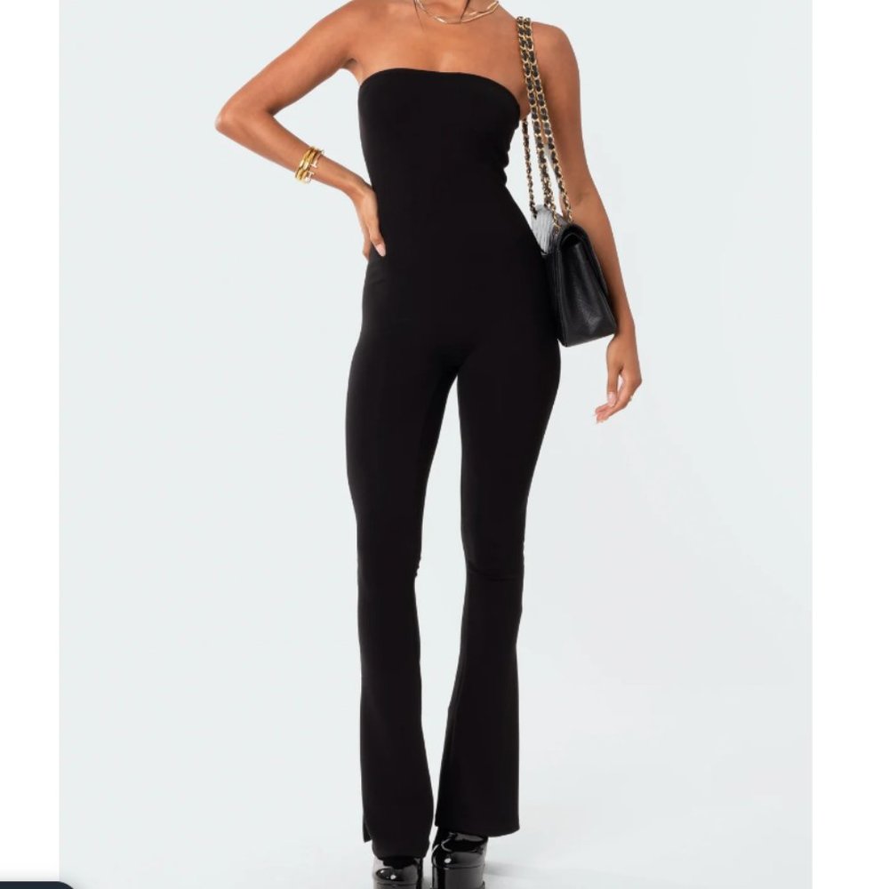 Melina Side Slits Flared Jumpsuit